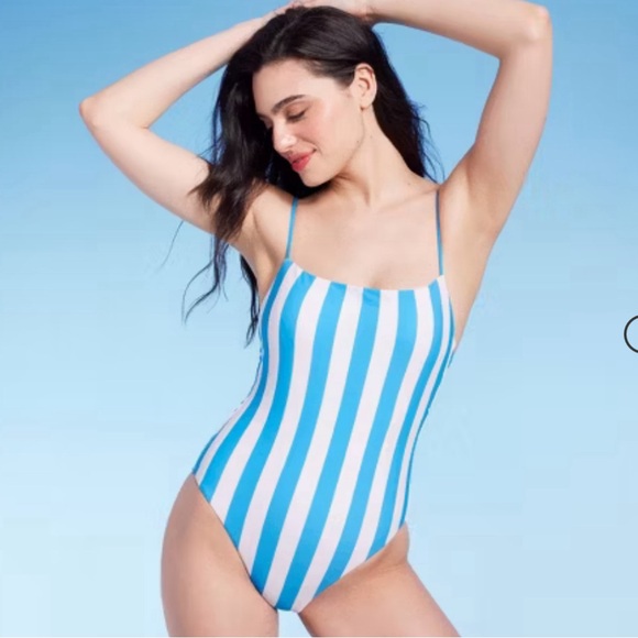 Women's Square Neck High Leg Cheeky One Piece Swimsuit - Shade & Shore - Picture 4 of 5